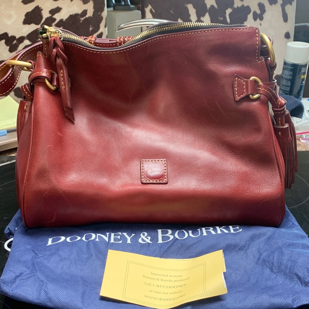 Dooney & Bourke Burgundy Medium Hobo